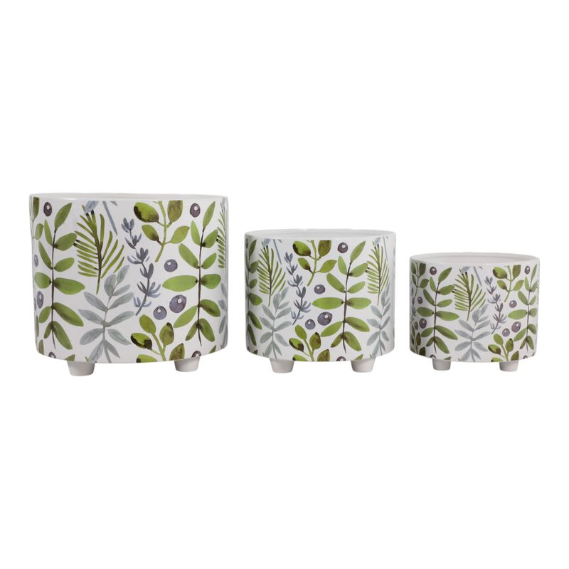 BARNETWORTH SET OF 3 GREEN PLANTER 11 (IN)